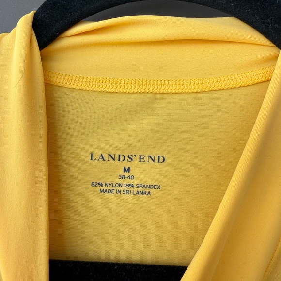 NWOT Lands End Yellow Rash Gaurd/Coverup Quarter Zip - Picture 5 of 8